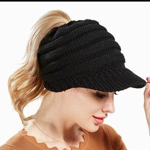 NWOT Messy Bun Beanie